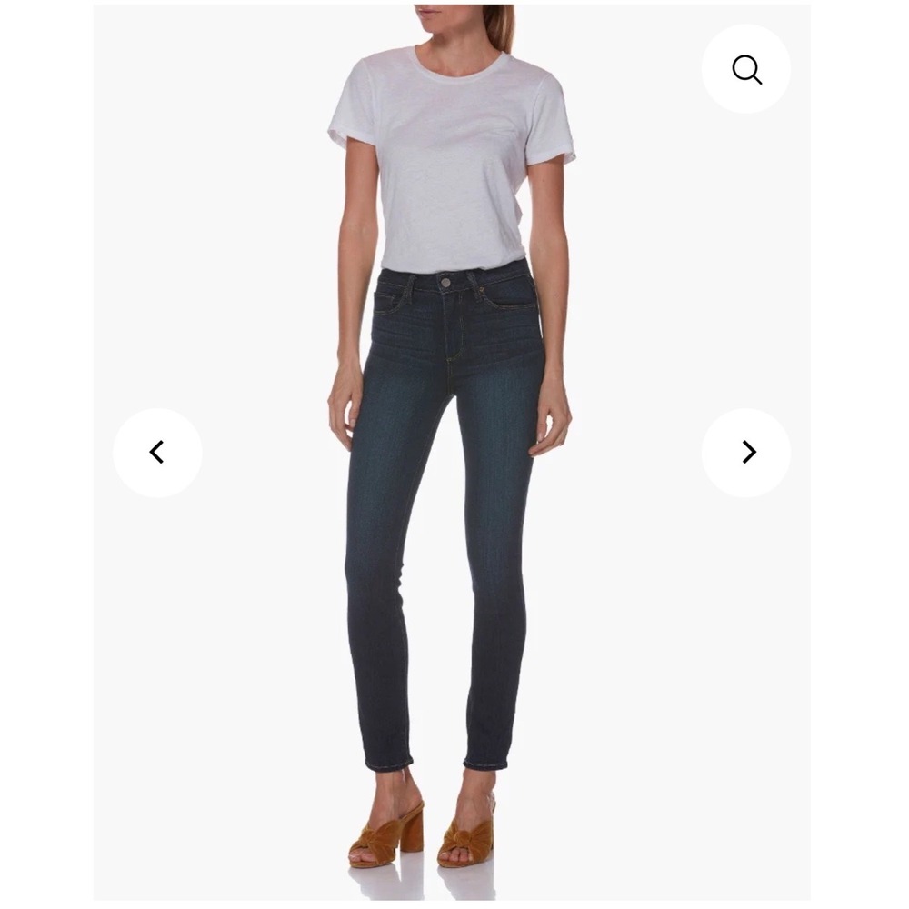 Paige Hoxton Ankle Skinny Jeans Hartmann Dark Wash High Rise Denim‎ Size 30 Chic